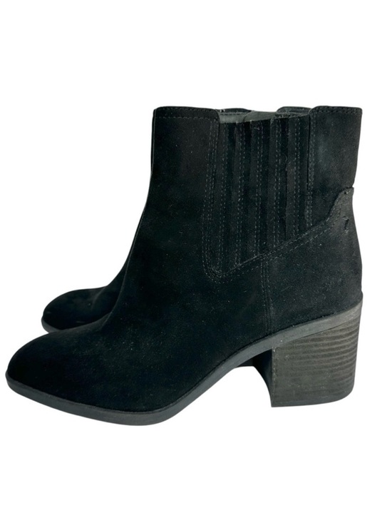 Zodiac Shoes - Zodiac Women’s Black Lucinda Ankle Square Toe Suede Look Boots- Size 8.5